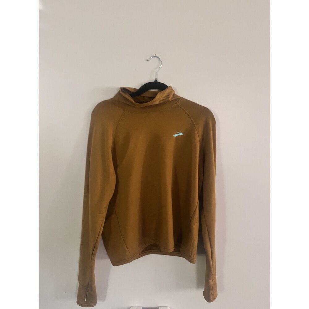 Women’s Brooks Run Happy Yellow Long-Sleeve Pullover Size XL - Picture 2 of 5